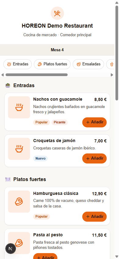 Captura real de Guest en HOREON OS